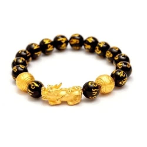 Obsidian Unisex Hand Bracelet