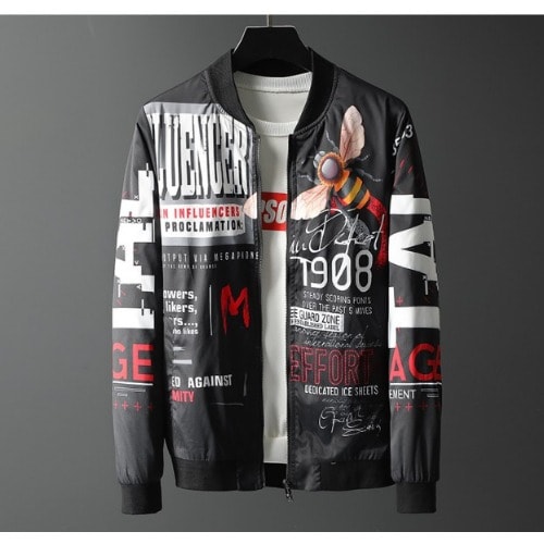 Men's Printed Quilted Jacket