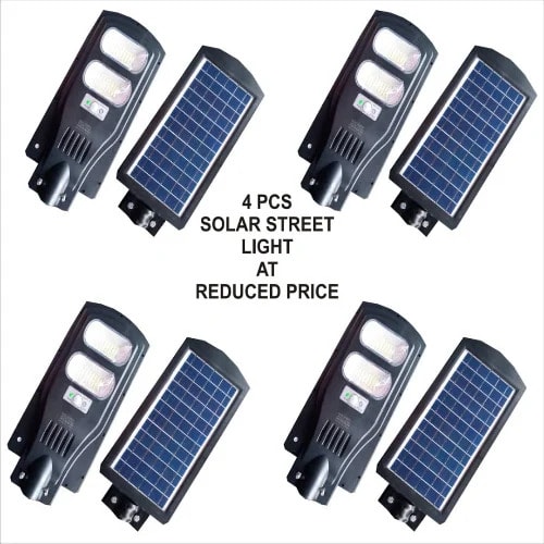 Solar Street Light - 500w With Free Pole - 4 Pieces @reduce