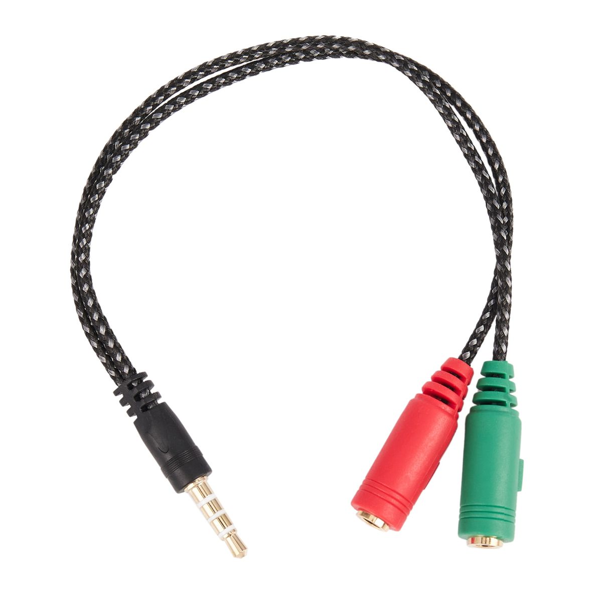 1 Pcs Cable Adapter 2 In 1 Splitter 4 Pole 3.5mm