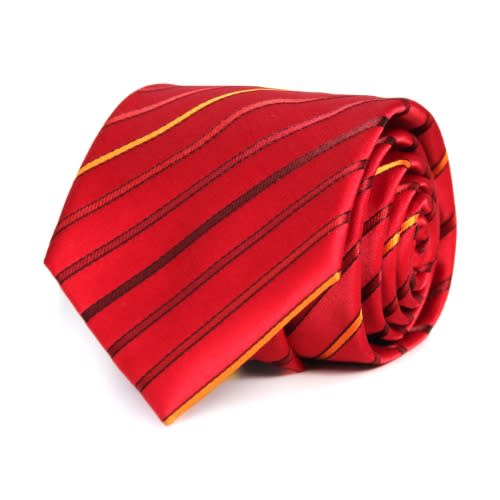 Red Stripes Silk Tie