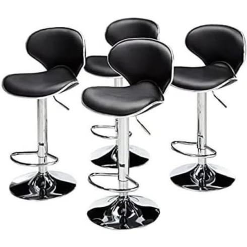 Set Of 4 Cove Black Barstool
