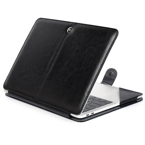 Leather  Folio Protective Cover For Macbook- Pro -13.3 Inch