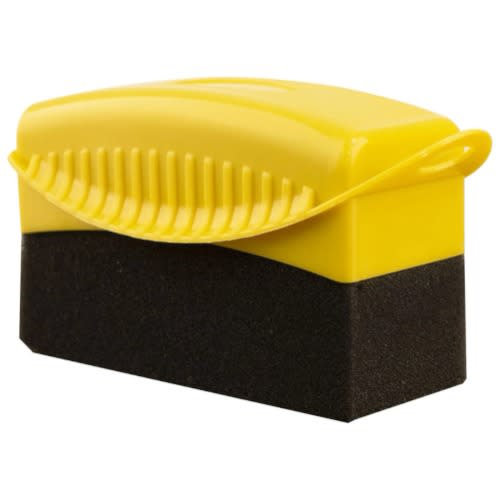 Car Wheel Waxing Sponge Brush - Yellow