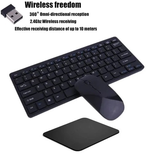 Wireless Computer Keyboard, Mouse & Mouse Pad Combo