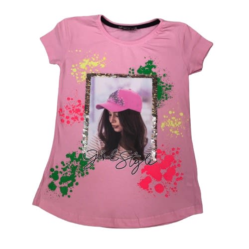 Turkey Modern Girls Style Top  - Pink
