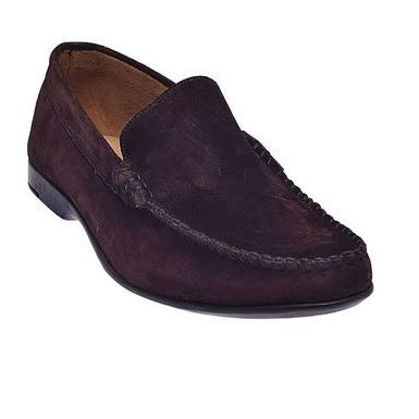 Plain Suede Loafers - Brown