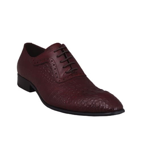 Crock Detailed Dapper Leather Shoe - Brown - Msh-3821