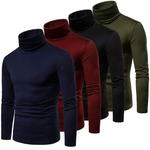4 In 1 Set Of Men's Turtle Neck Polo