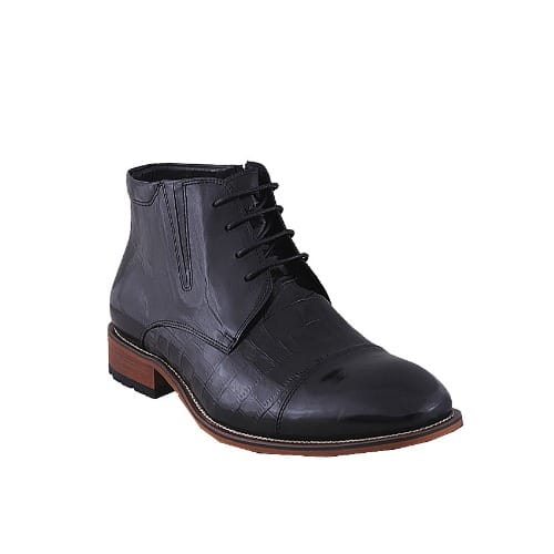 Men's Ankle Lace-up Boot - Black - Msh-4394