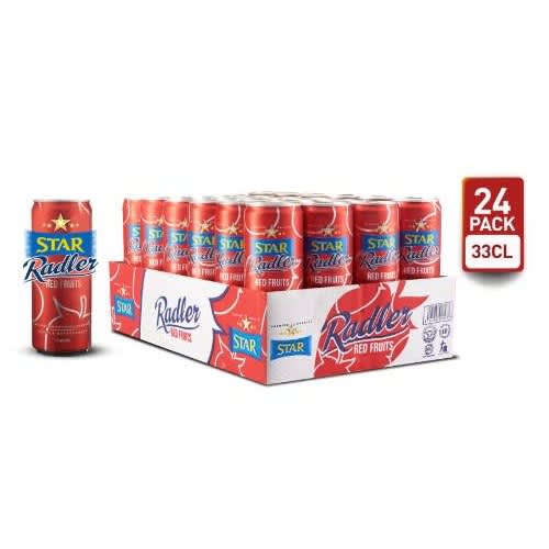 Radler Beer Red Fruit Sleek Can - 33cl Can X 24