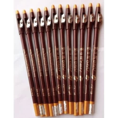 Davies - Eyeliner And Lips Liner Pencil - 018 - 12 Pieces -  Dark Brown
