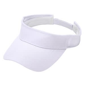 Plain Visor Hat - Unisex - White