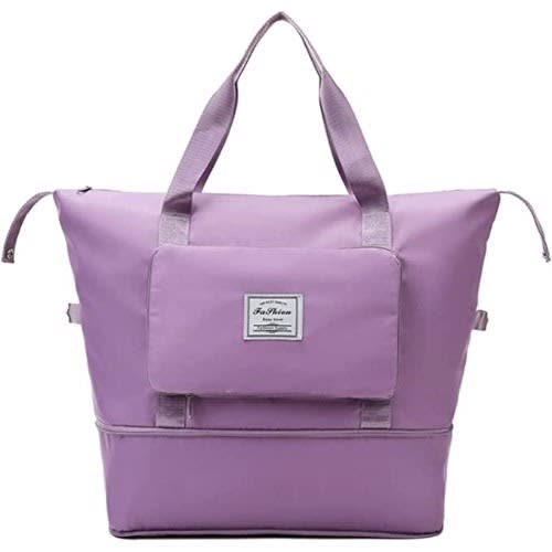 Foldable Travel Duffel Bag - Purple