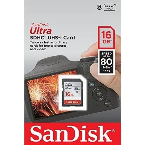 Ultra SDHC 80mb/s For Cameras - 16GB
