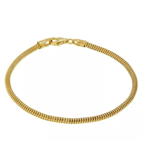 Tiny Unisex Snake Bone Bracelet - Gold