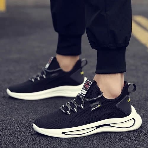 Casual Easyon Textile Sneakers - Black
