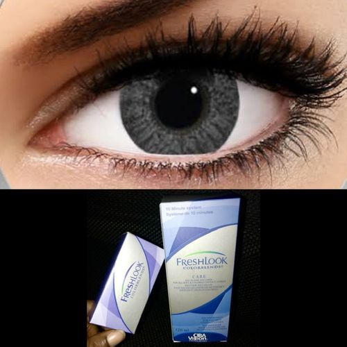 Colorful Freshlook Gray Contact Lens With Solution