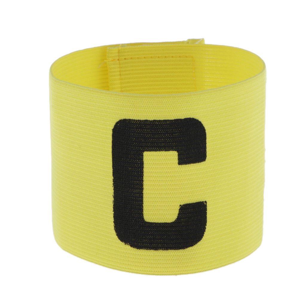 Captain Armband Football Soccer Sports Adjustable Arm Bands Yellow