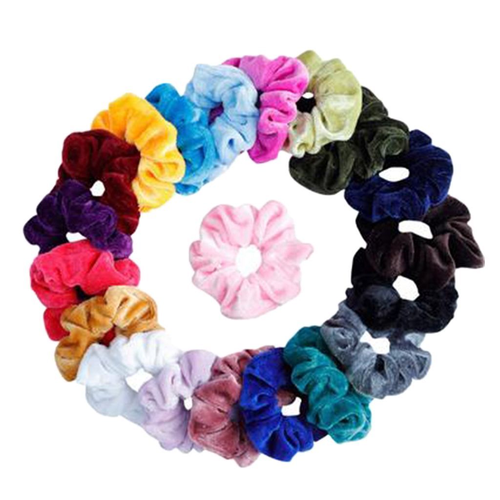 20 Pieces Hair Scrunchies Elastic Ponytail Suede Fashion Hair 12cm