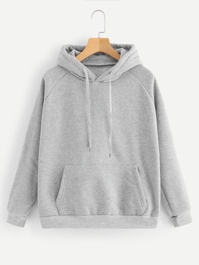 Men And Women Plain Quality Hoodie -ash