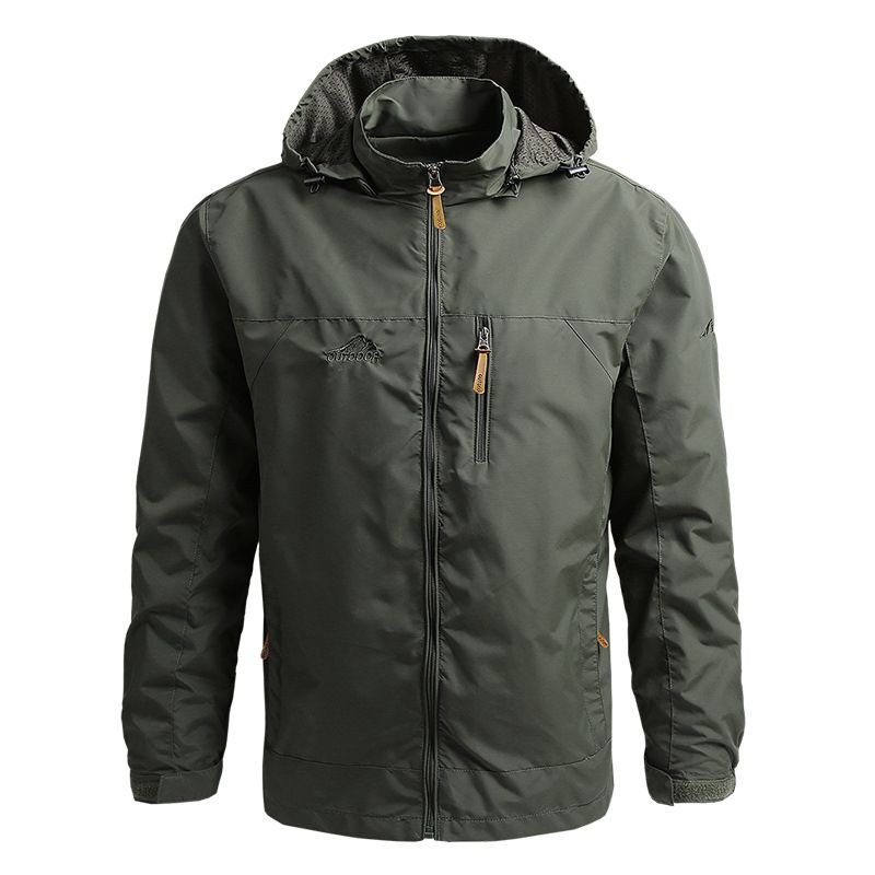 Spring Men #39;s Mid-length Jacket 2022 New Detachable Cap