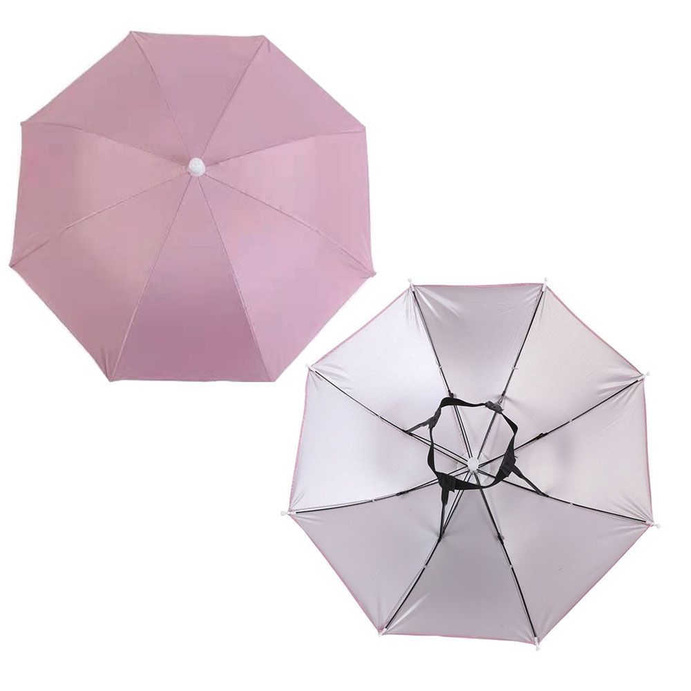 Umbrella Hat Fishing Cap For Kids Beach Umbrella Headband Pink
