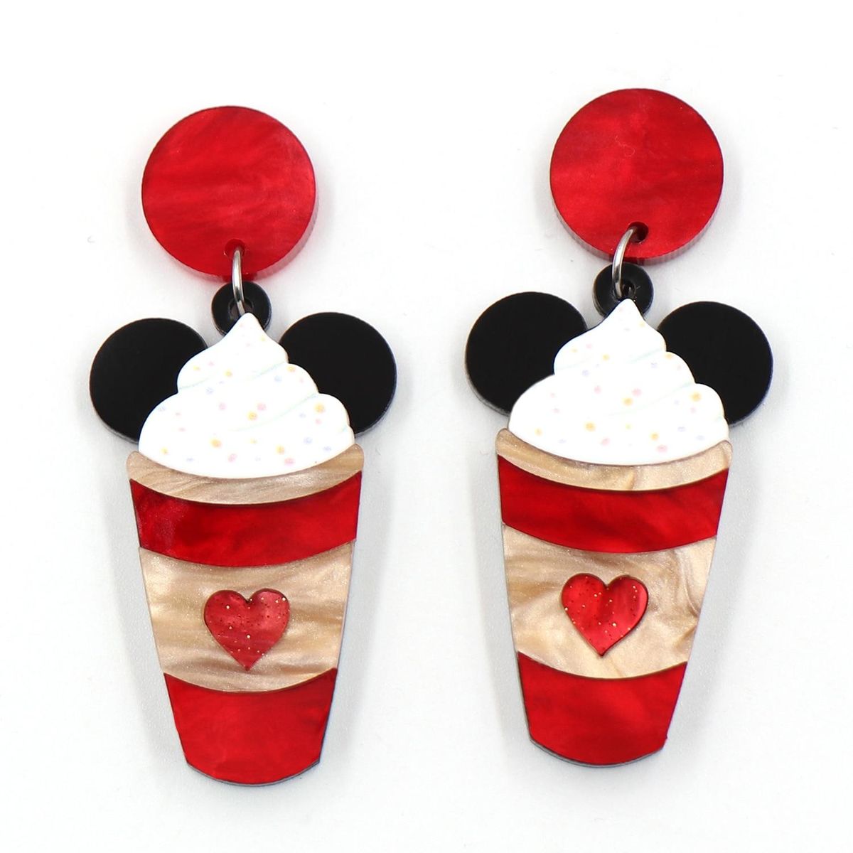 1pair Top fashion CN Drop mouse ice cream Valentine's Day cute Acrylic earrings Jewelry for women