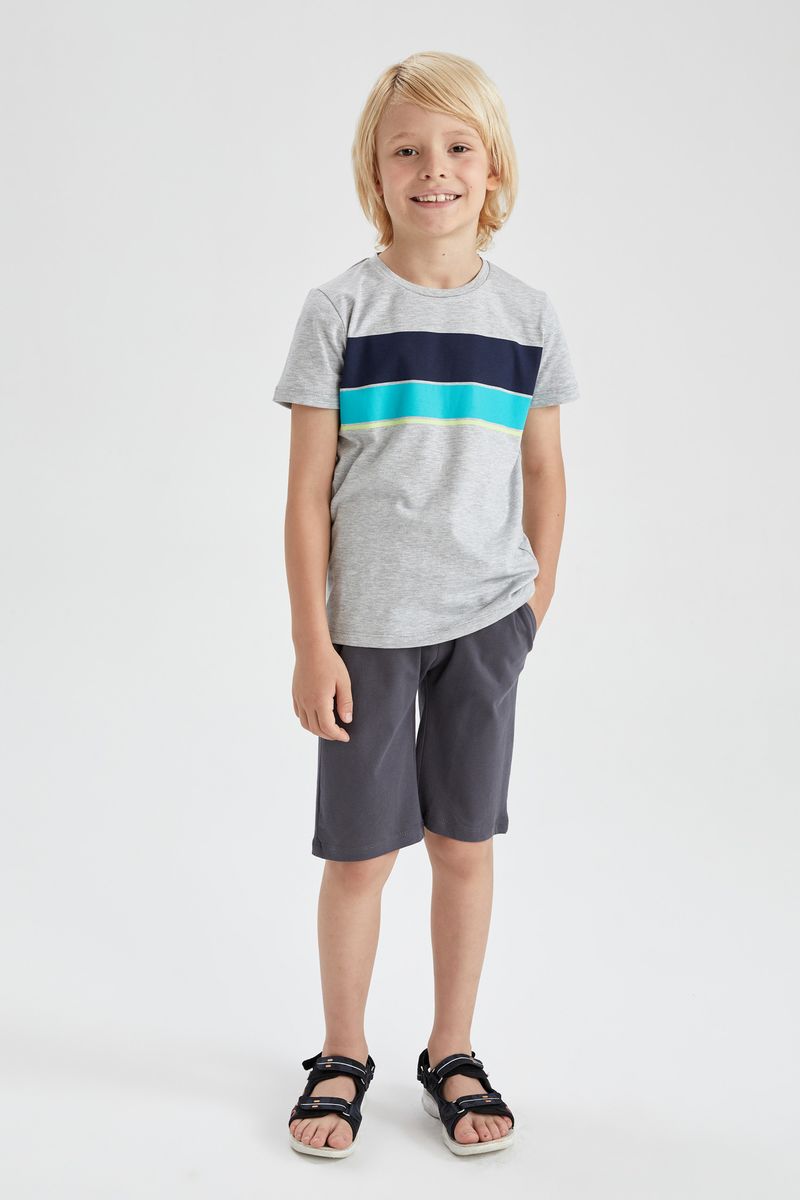 Boy Knitted Bermuda -Anthracite