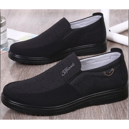 Men Old Beijing Style Shoes Casual Antiskid Loafers Leather Round Toe Shoes