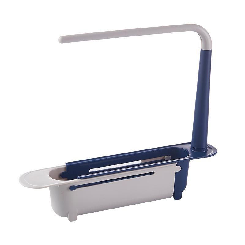Telescopic Sink Shelf Kitchen Sinks Organizer Soap Sponge Holder Sink Drain Rack Storage Basket Kitchen Gadgets Accessories