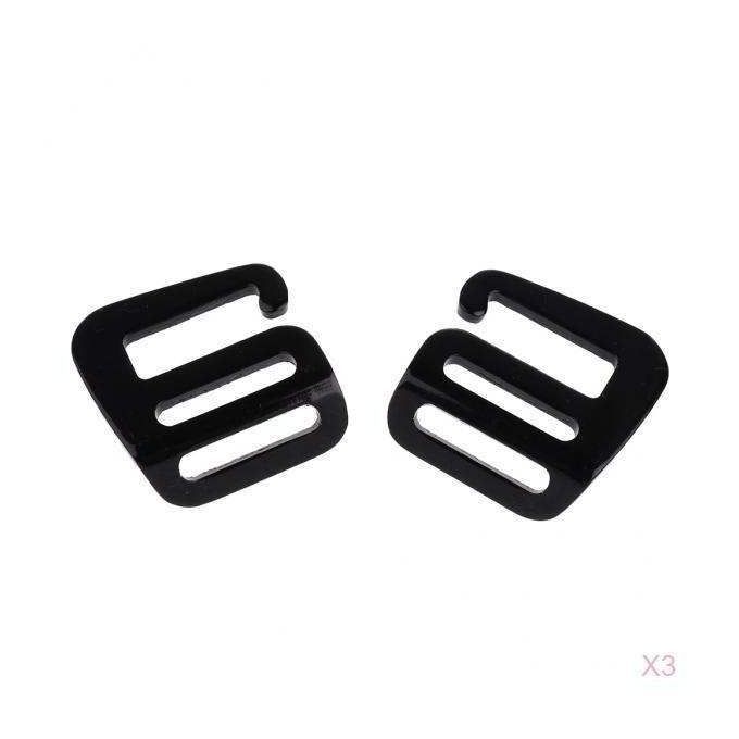 6 Pcs 1 Inch G Hook Outdoor Webbing Buckle For Strap 25mm Black