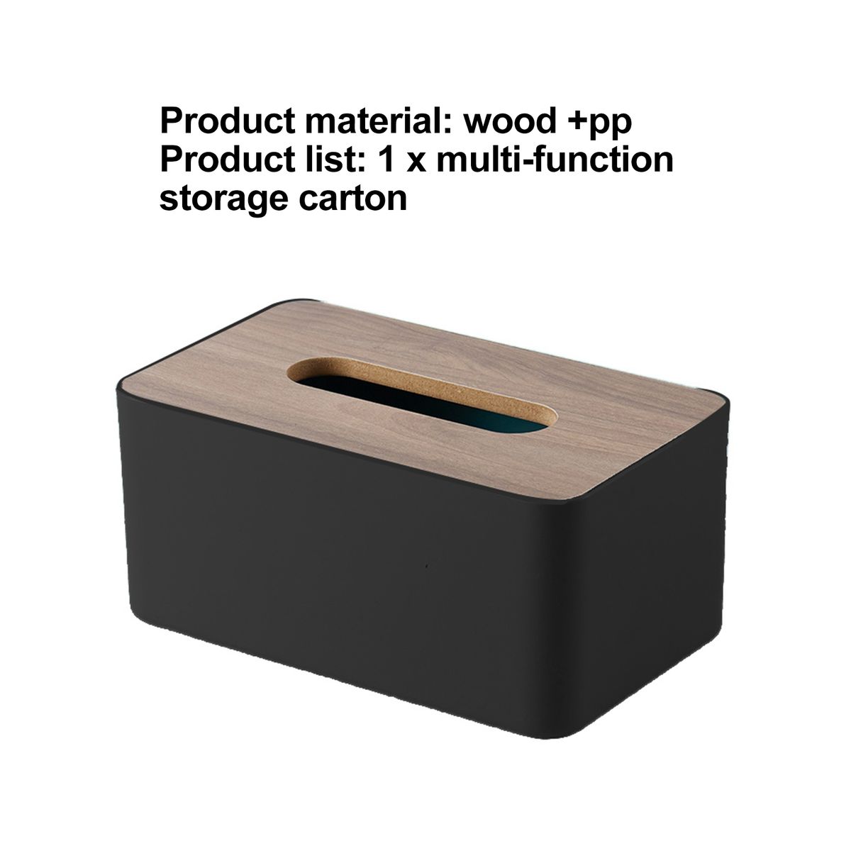 Napkin Box Desktop Decoration Napkin Box Black