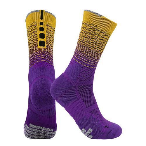 Men's Sports Socks,Athletic Football Basketball Sock (Purple)