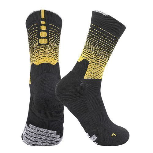 Men's Sports Socks,Athletic Football Basketball Sock (Black)
