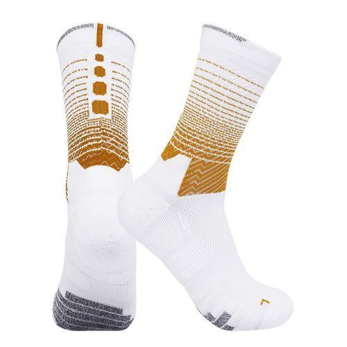 Men's Sports Socks,Athletic Football Basketball Sock (White)