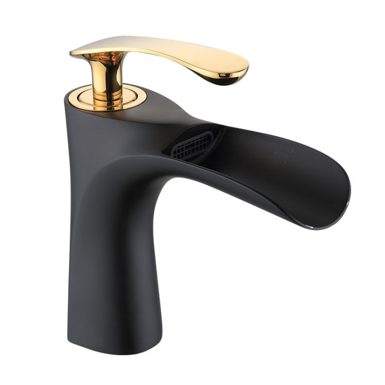 Washbasin Diamond Hot And Cold Water Faucet Copper Diamond Faucet(Black Gold)