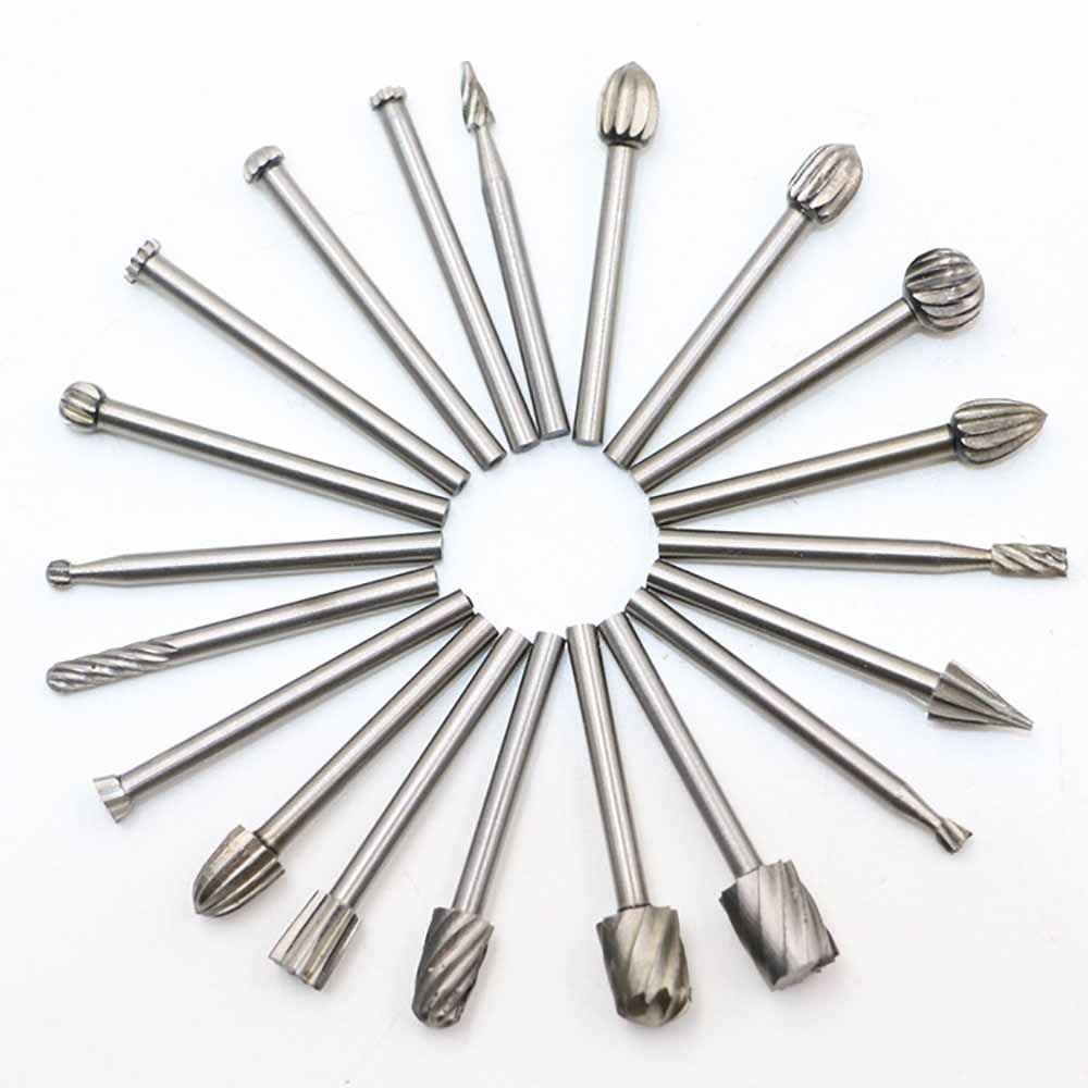 ZJCOSTOL 20PS Wood Carving Engraving Drill Bit Set White