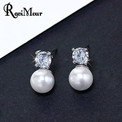 Simulated Pearl Stud Earrings For Women Fashion