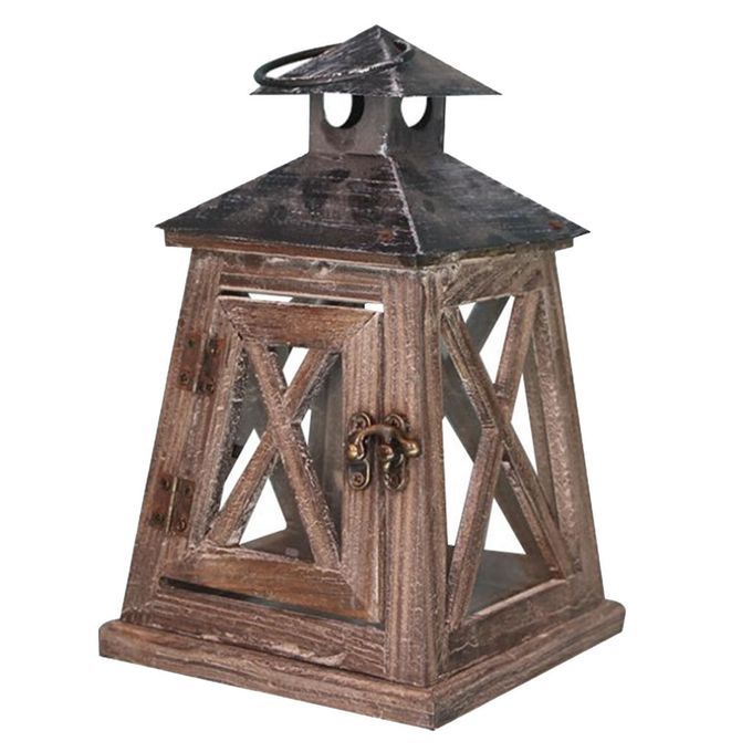 Wooden Lights Candlestick Crafts Candle Holder Stand Windproof B
