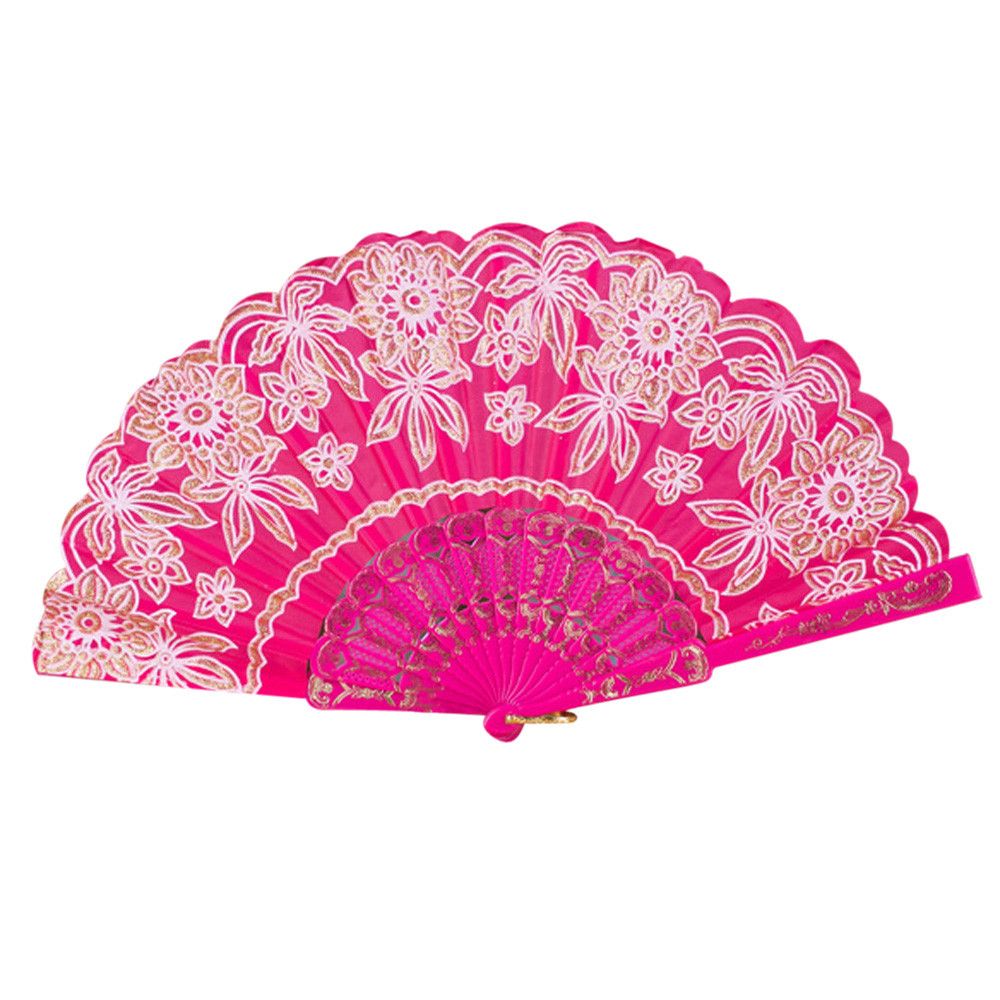 Fan 2020 Lace Wedding Style Held Folding Chinese/Spanish Flower New Dance Silk Party Hand