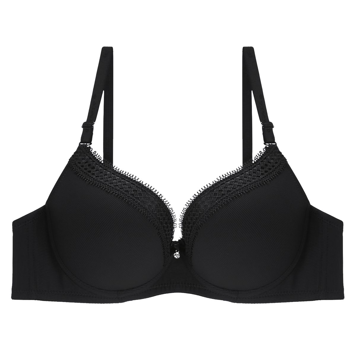 Comfortable Underwired  Solid Color C Cup Size Bra For Women