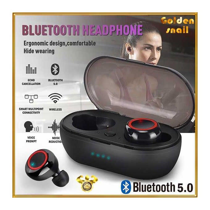 A3 Fingerprint Touch Bluetooth 5.0 Earphones Wireless Stereo Headphones