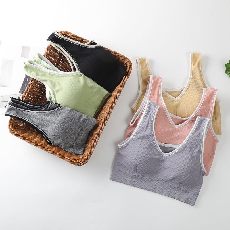 No underwire wrapped chest sexy inside sports vest women