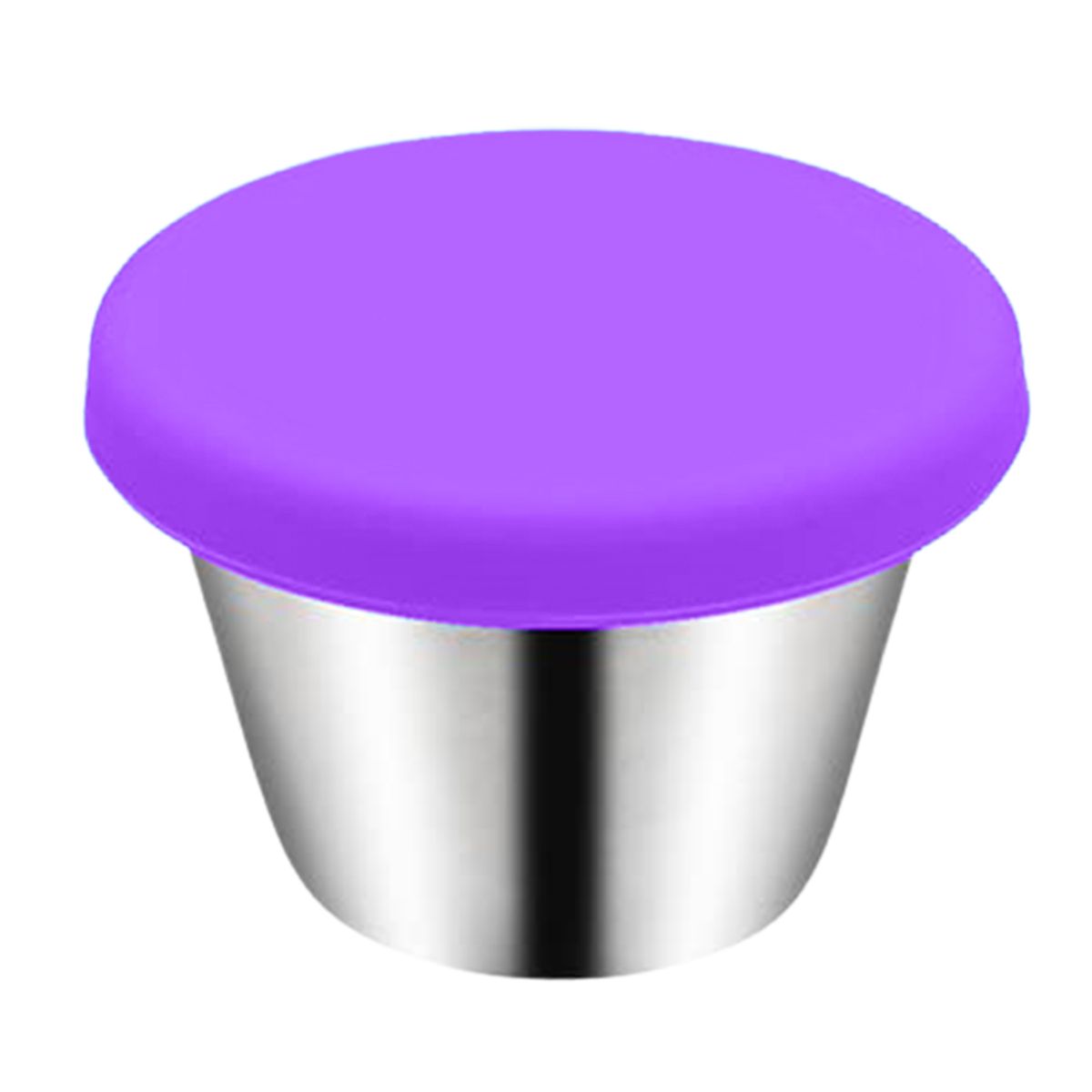 50ml Seasoning Box Reusable Sauce Container With Silicone Lid Purple