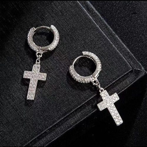 Silver Iced Earrings -