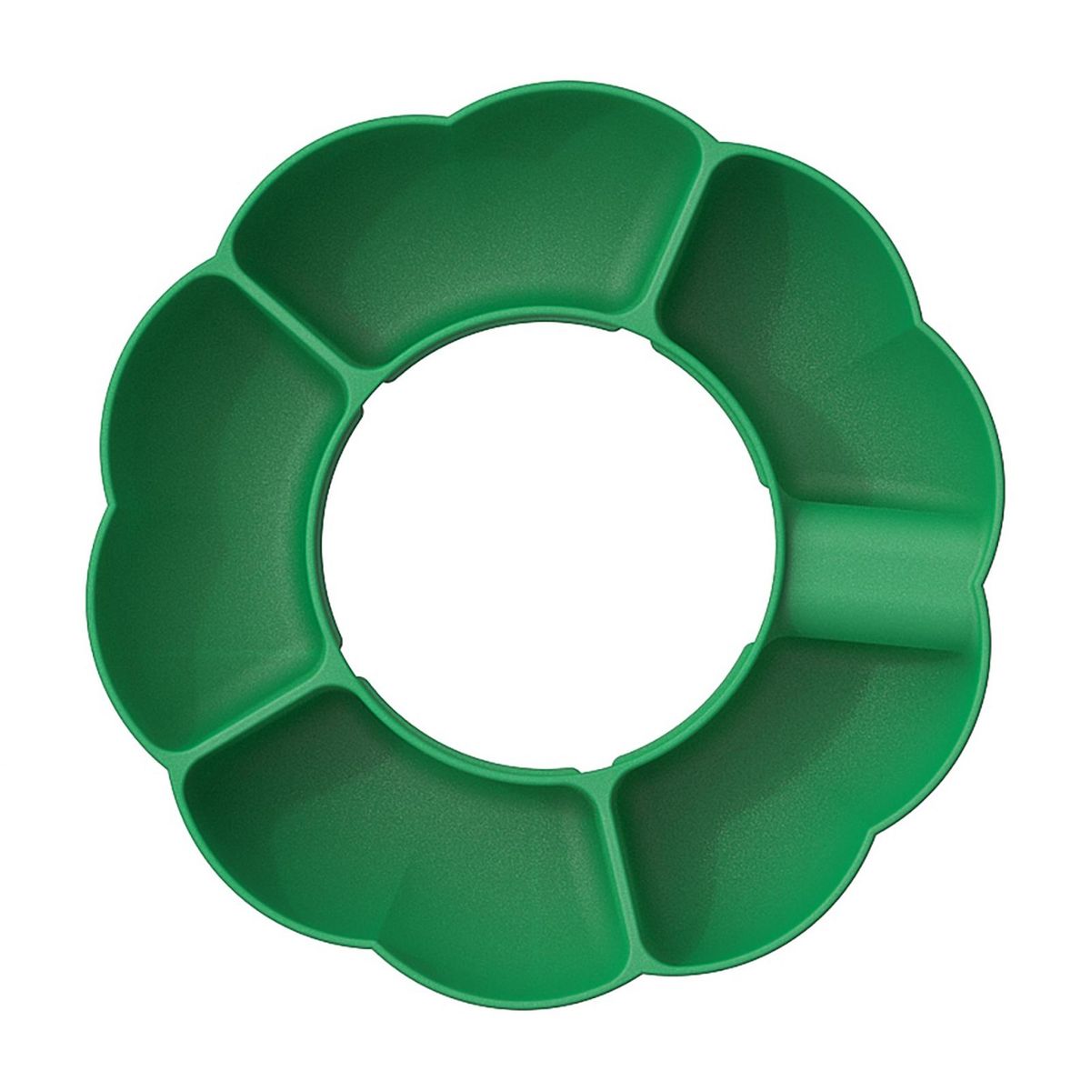 Cup Snack Plate 5 Compartment Tumbler Snack Bowl Food Grade Odorless Green