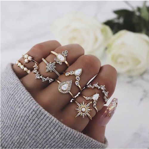 Unique Female Knuckle Rings-Gold