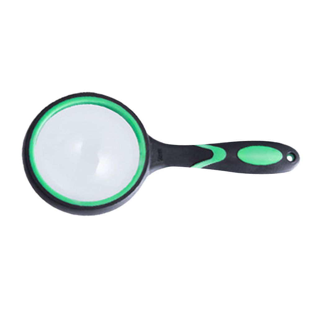 Rubber Handheld Magnifying Glass -10x High