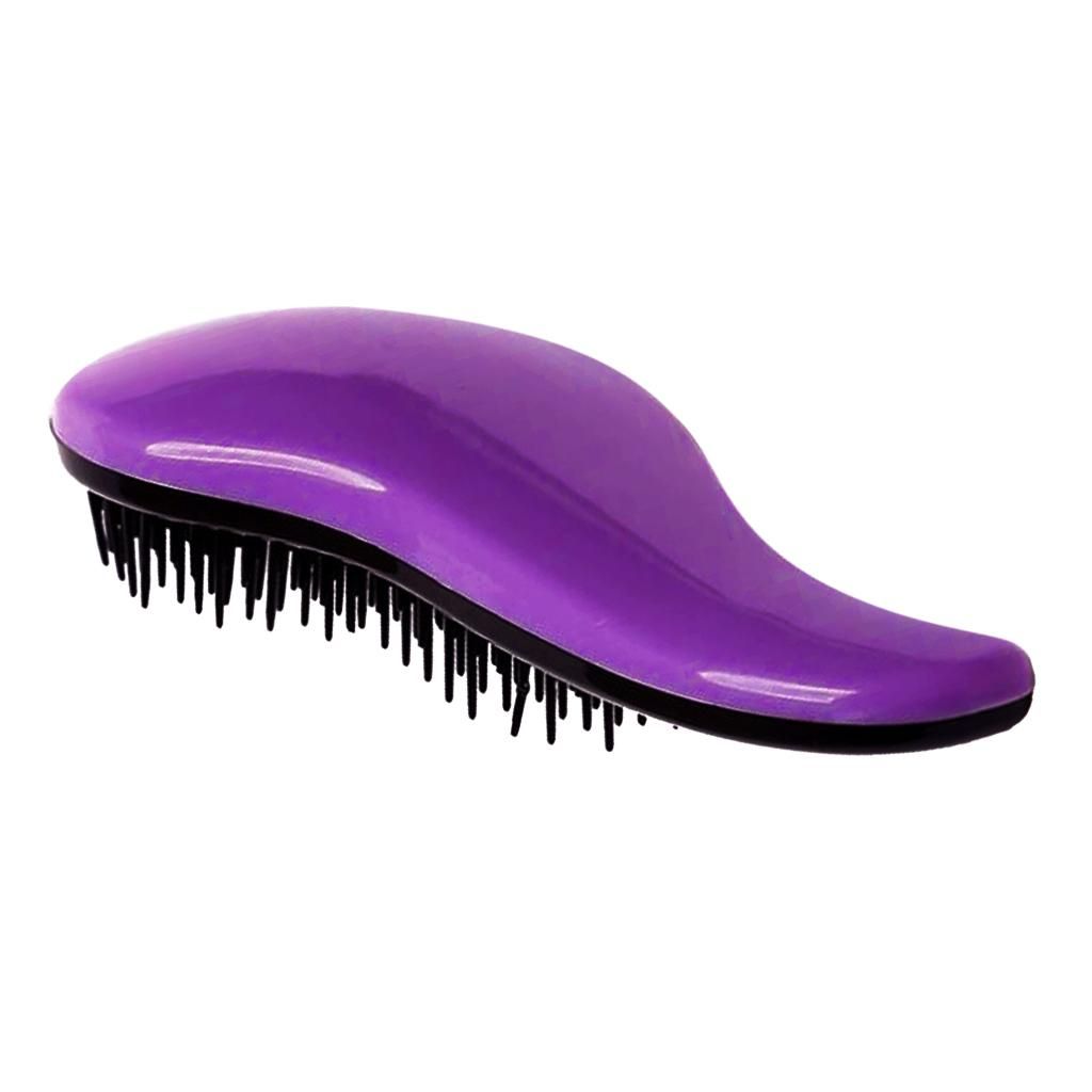 8 Color Hair Detangling Brush Glide Thru Detangler Comb For Purple